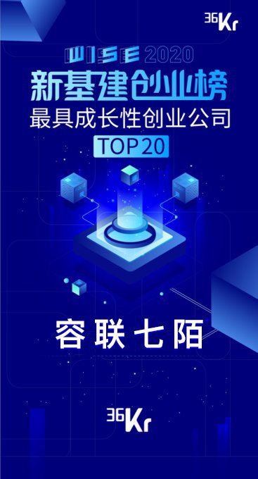 行业唯一！容联七陌荣登36氪最具成长性新基建创业公司